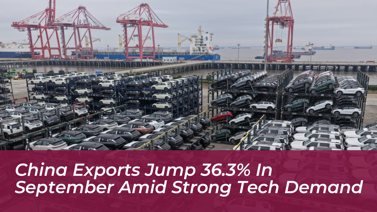 china exports jump 36 3 in september amid strong tech demand fVK6