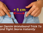 clever denim waistband trick to expand tight jeans instantly DDdT