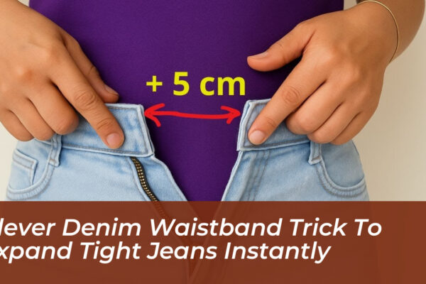 clever denim waistband trick to expand tight jeans instantly DDdT