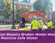 clinton repairs broken water main and restores safe water 0uWf
