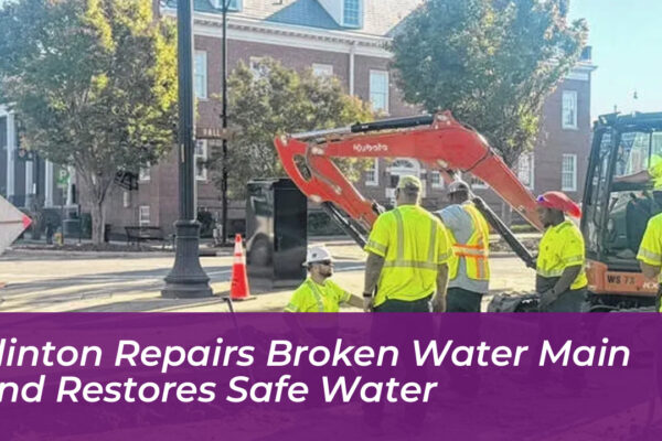 clinton repairs broken water main and restores safe water 0uWf