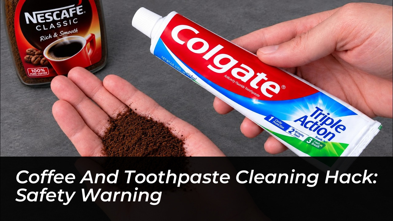 coffee and toothpaste cleaning hack safety warning Bdar