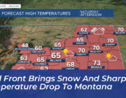cold front brings snow and sharp temperature drop to montana A0hD