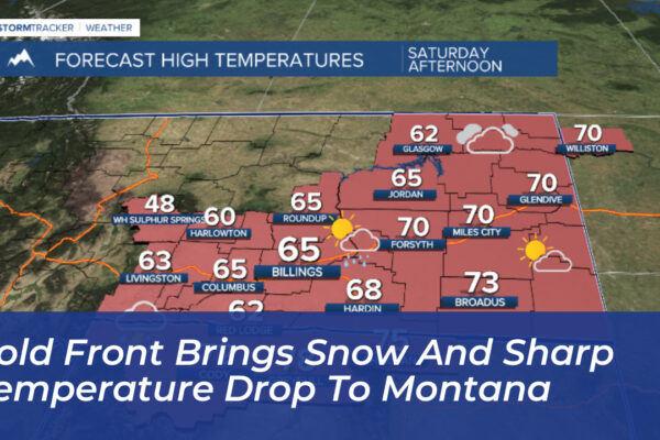 cold front brings snow and sharp temperature drop to montana A0hD