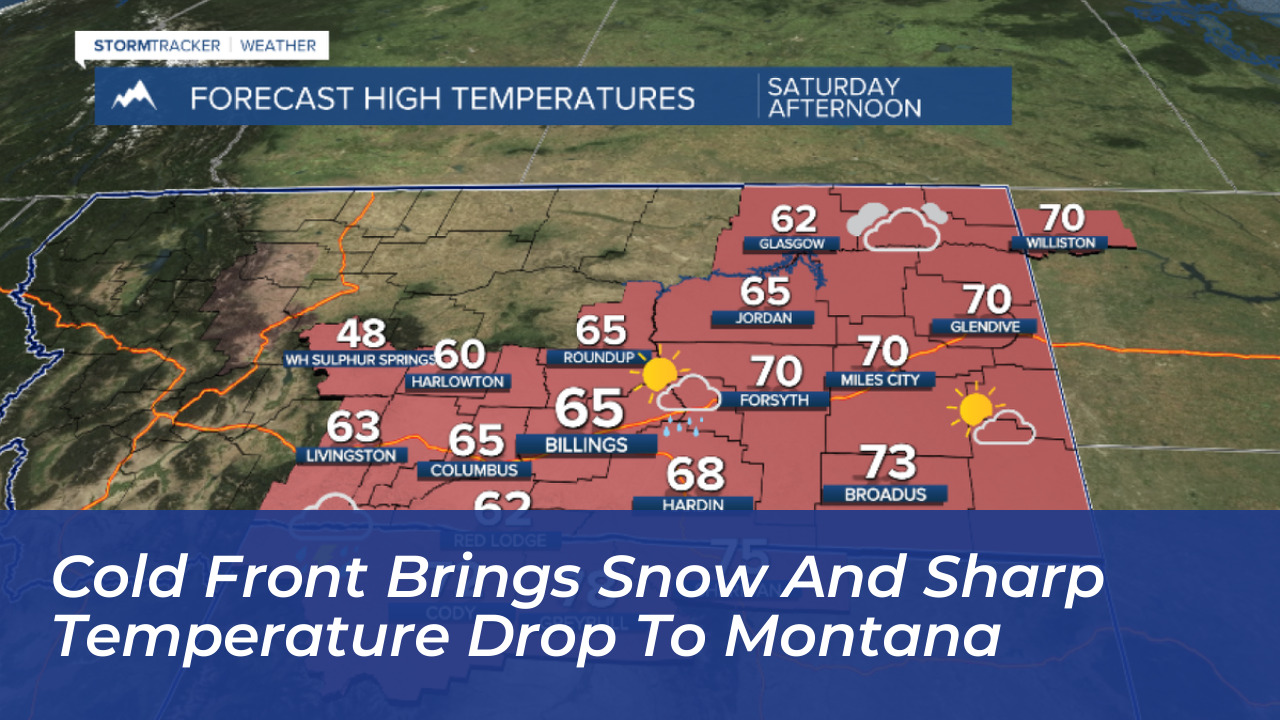 cold front brings snow and sharp temperature drop to montana A0hD