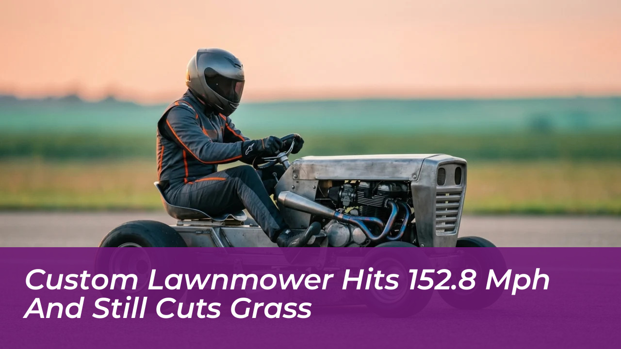 custom lawnmower hits 152 8 mph and still cuts grass dSqd