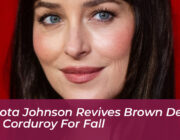 dakota johnson revives brown denim and corduroy for fall 0TTv