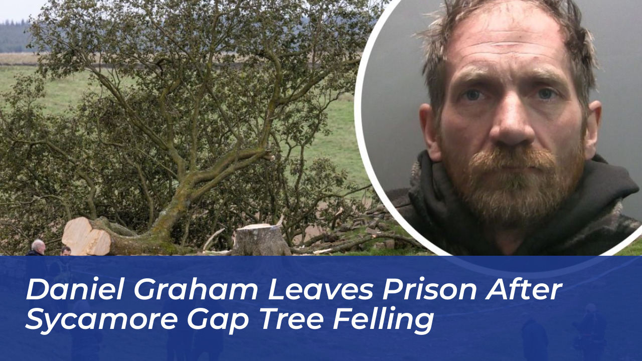 daniel graham leaves prison after sycamore gap tree felling V9SY