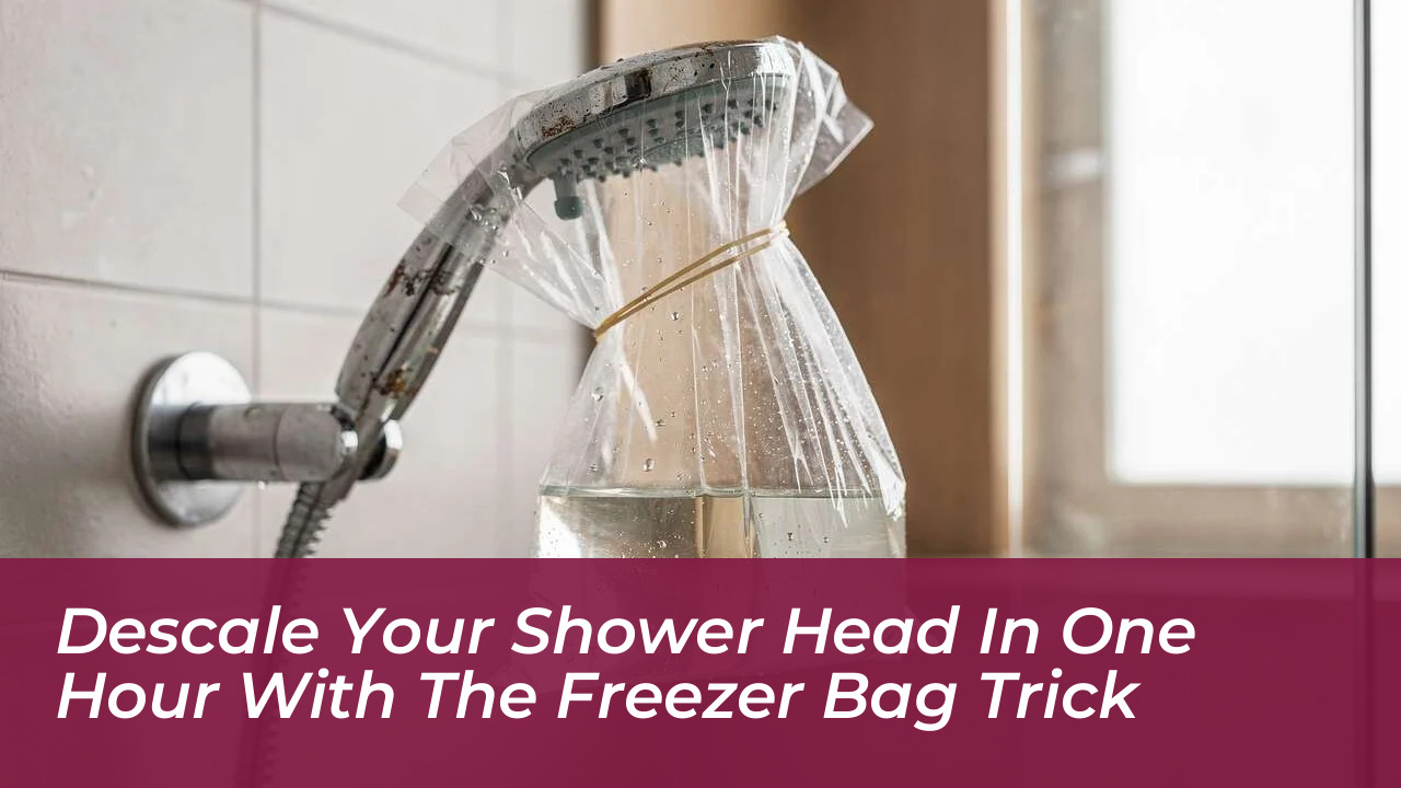 descale your shower head in one hour with the freezer bag trick DgNt