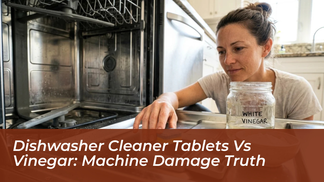 dishwasher cleaner tablets vs vinegar machine damage truth af1Z