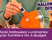 diy eerie halloween luminaries upcycle tumblers on a budget DWB9