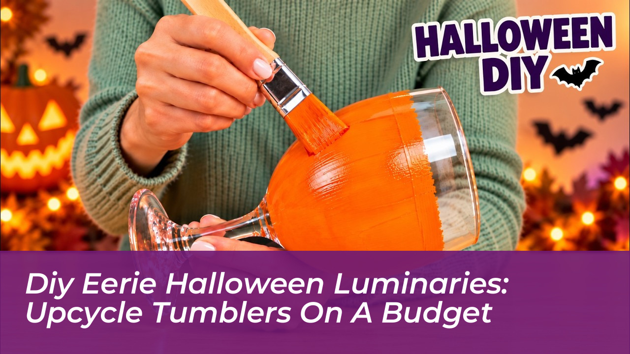 diy eerie halloween luminaries upcycle tumblers on a budget DWB9