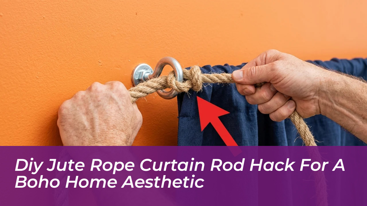 diy jute rope curtain rod hack for a boho home aesthetic upep