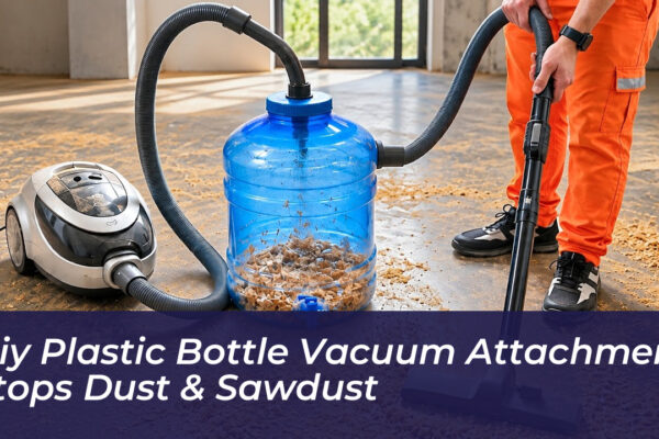 diy plastic bottle vacuum attachment stops dust sawdust YW7y