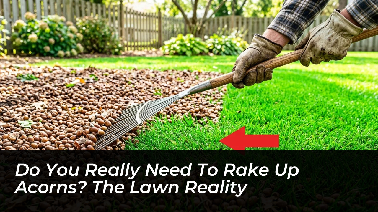 do you really need to rake up acorns the lawn reality AgVM