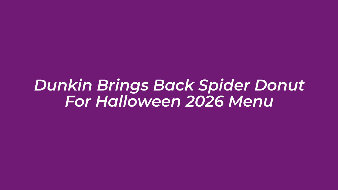 dunkin brings back spider donut for halloween 2026 menu qJoL