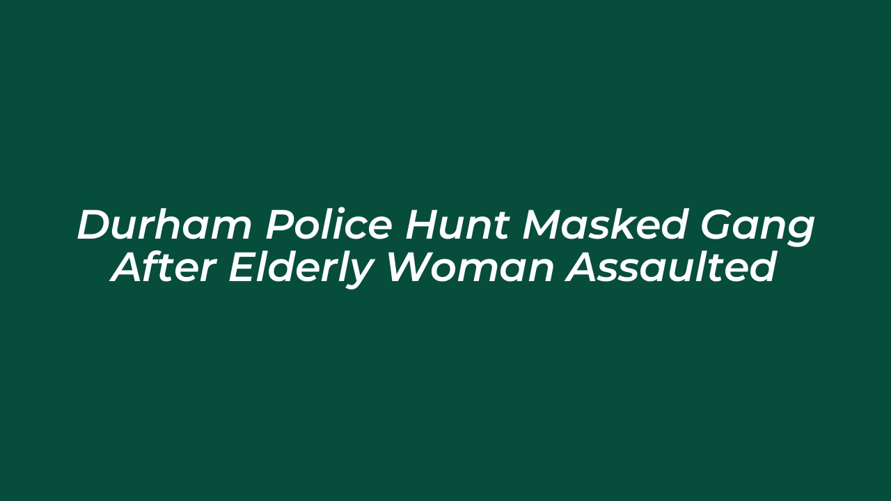 durham police hunt masked gang after elderly woman assaulted NZNJ
