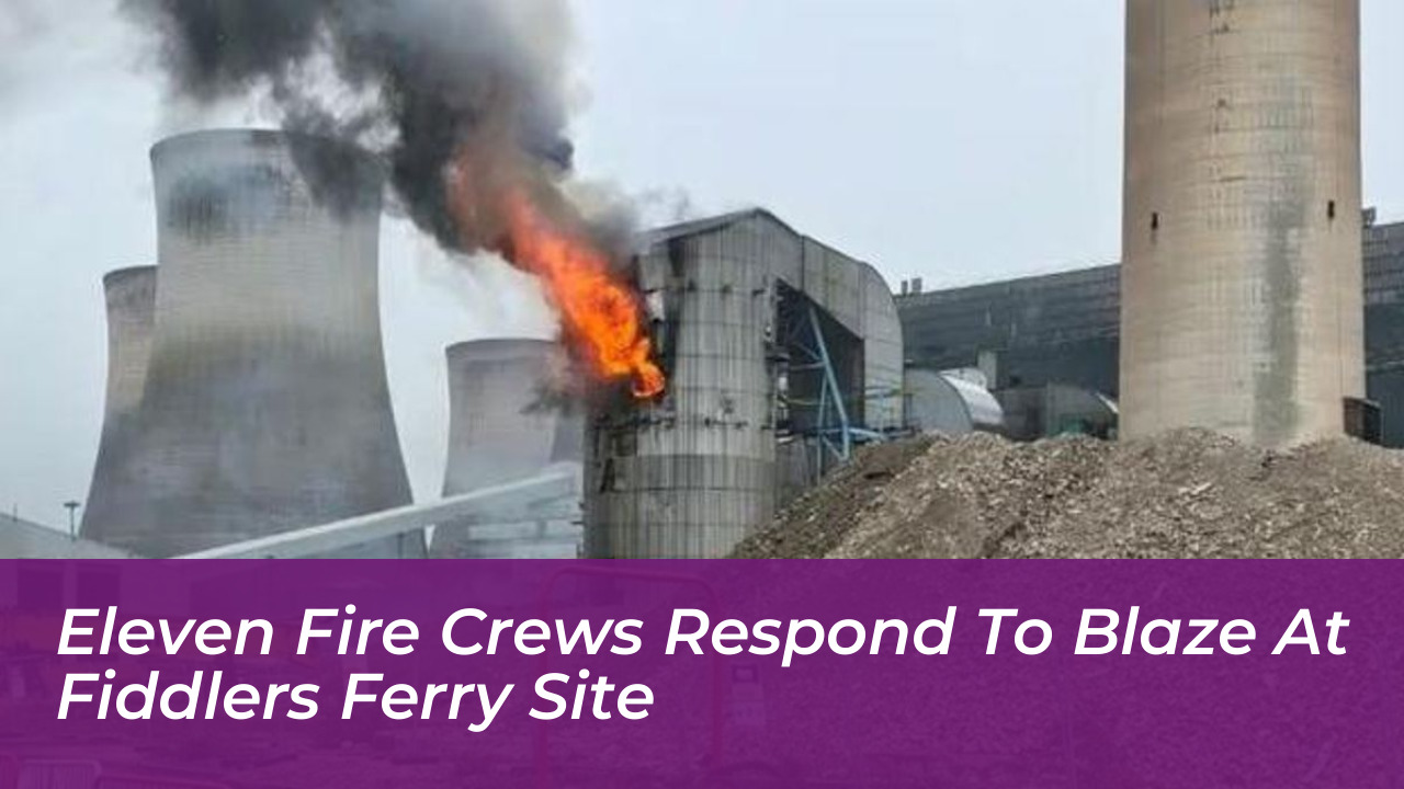 eleven fire crews respond to blaze at fiddlers ferry site h85Y