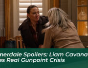 emmerdale spoilers liam cavanagh faces real gunpoint crisis mrkQ