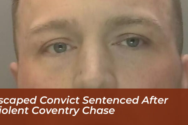 escaped convict sentenced after violent coventry chase uGnr