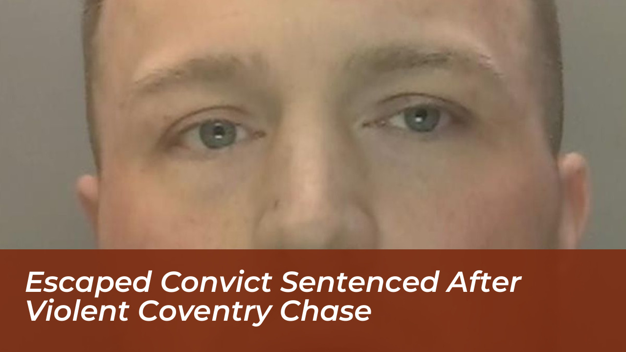 escaped convict sentenced after violent coventry chase uGnr