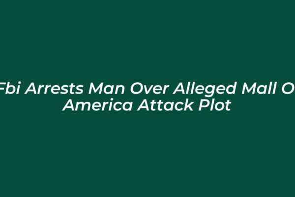 fbi arrests man over alleged mall of america attack plot yCXD