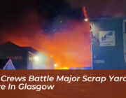fire crews battle major scrap yard blaze in glasgow Gvsq