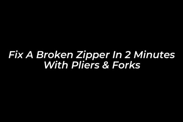 fix a broken zipper in 2 minutes with pliers forks v7wY