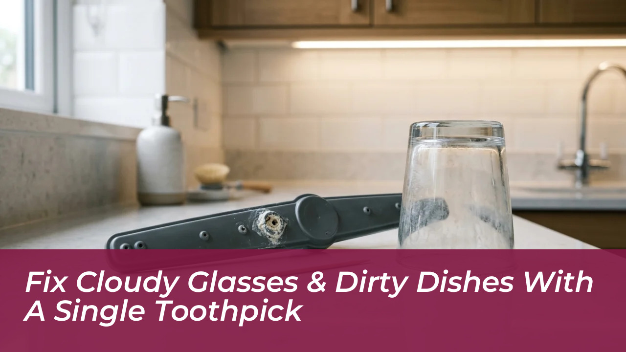 fix cloudy glasses dirty dishes with a single toothpick hw97