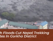 flash floods cut nepal trekking routes in gorkha district RHgZ