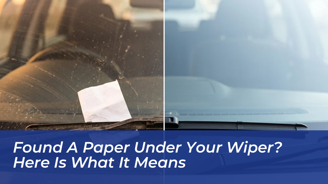 found a paper under your wiper here is what it means V0AU