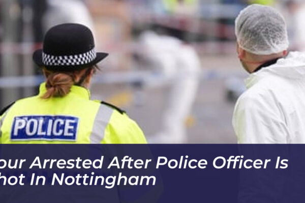four arrested after police officer is shot in nottingham qdcn