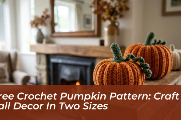 free crochet pumpkin pattern craft fall decor in two sizes DybG