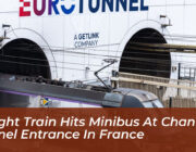 freight train hits minibus at channel tunnel entrance in france H0BW