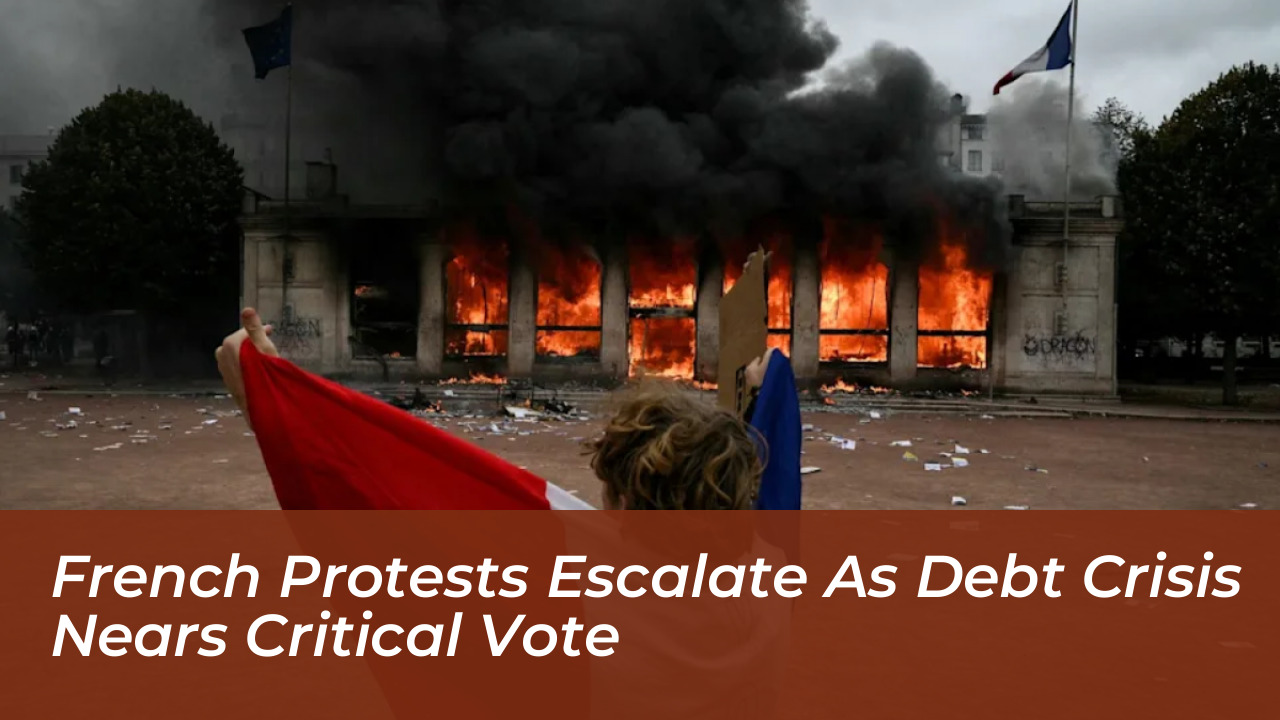 french protests escalate as debt crisis nears critical vote V2Vn