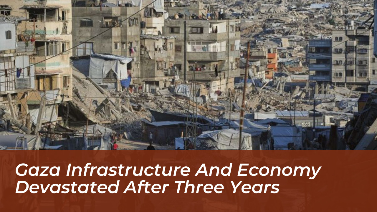 gaza infrastructure and economy devastated after three years