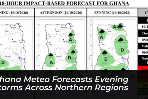 ghana meteo forecasts evening storms across northern regions 5xSv