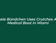 gisele bundchen uses crutches and medical boot in miami JCRw