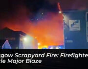 glasgow scrapyard fire firefighters battle major blaze Ufxc