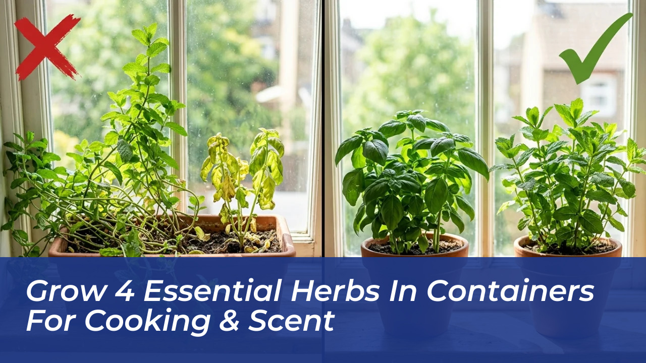 grow 4 essential herbs in containers for cooking scent tyqW
