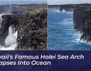 hawaiis famous holei sea arch collapses into ocean wlsB