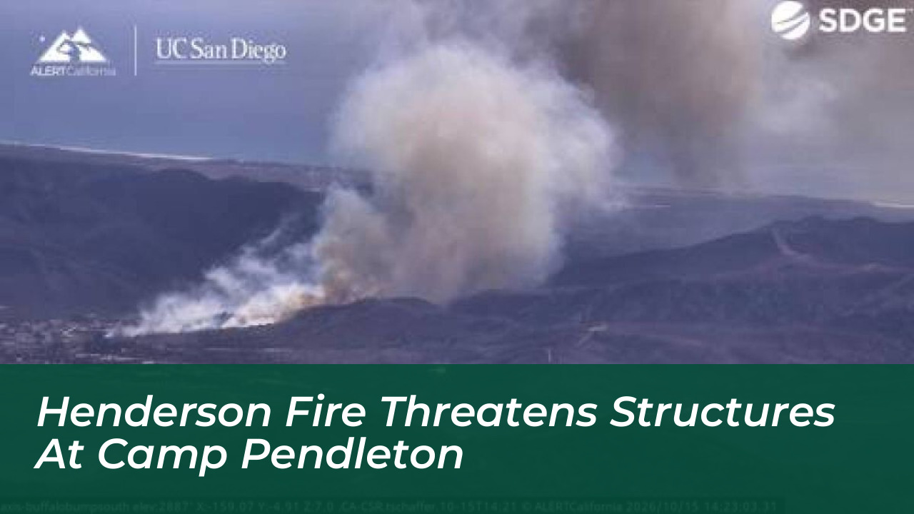 henderson fire threatens structures at camp pendleton 5Z5M