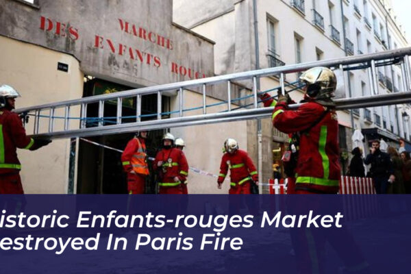 historic enfants rouges market destroyed in paris fire KQ7U