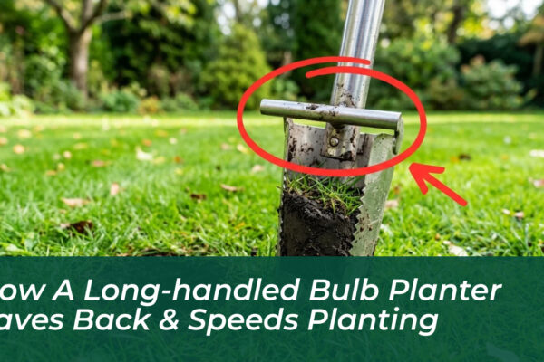 how a long handled bulb planter saves back speeds planting M83V