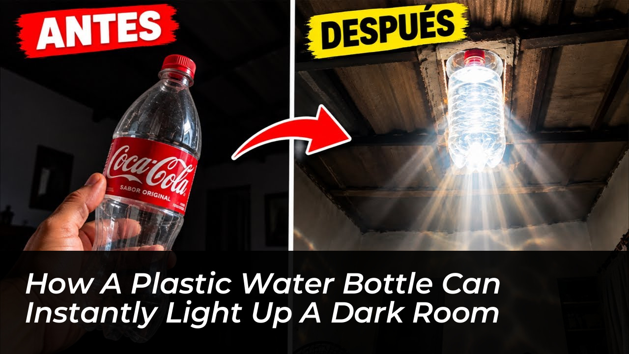how a plastic water bottle can instantly light up a dark room SguU