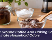 how ground coffee and baking soda eliminate household odors DzNm