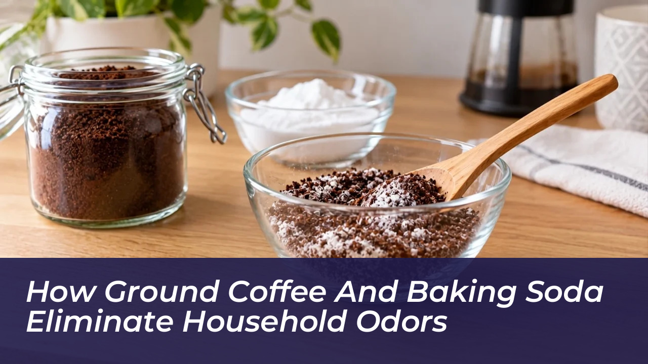 how ground coffee and baking soda eliminate household odors DzNm