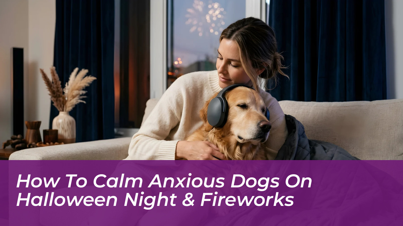 how to calm anxious dogs on halloween night fireworks CCC1