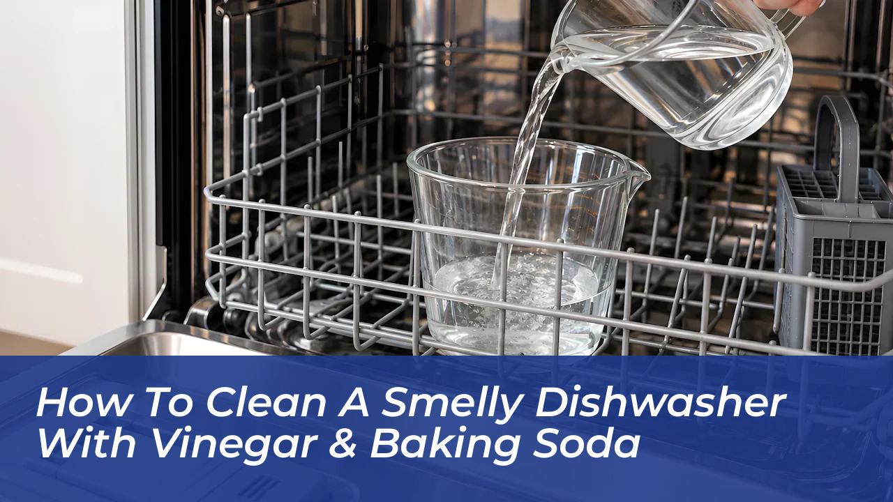 how to clean a smelly dishwasher with vinegar baking soda ERfq