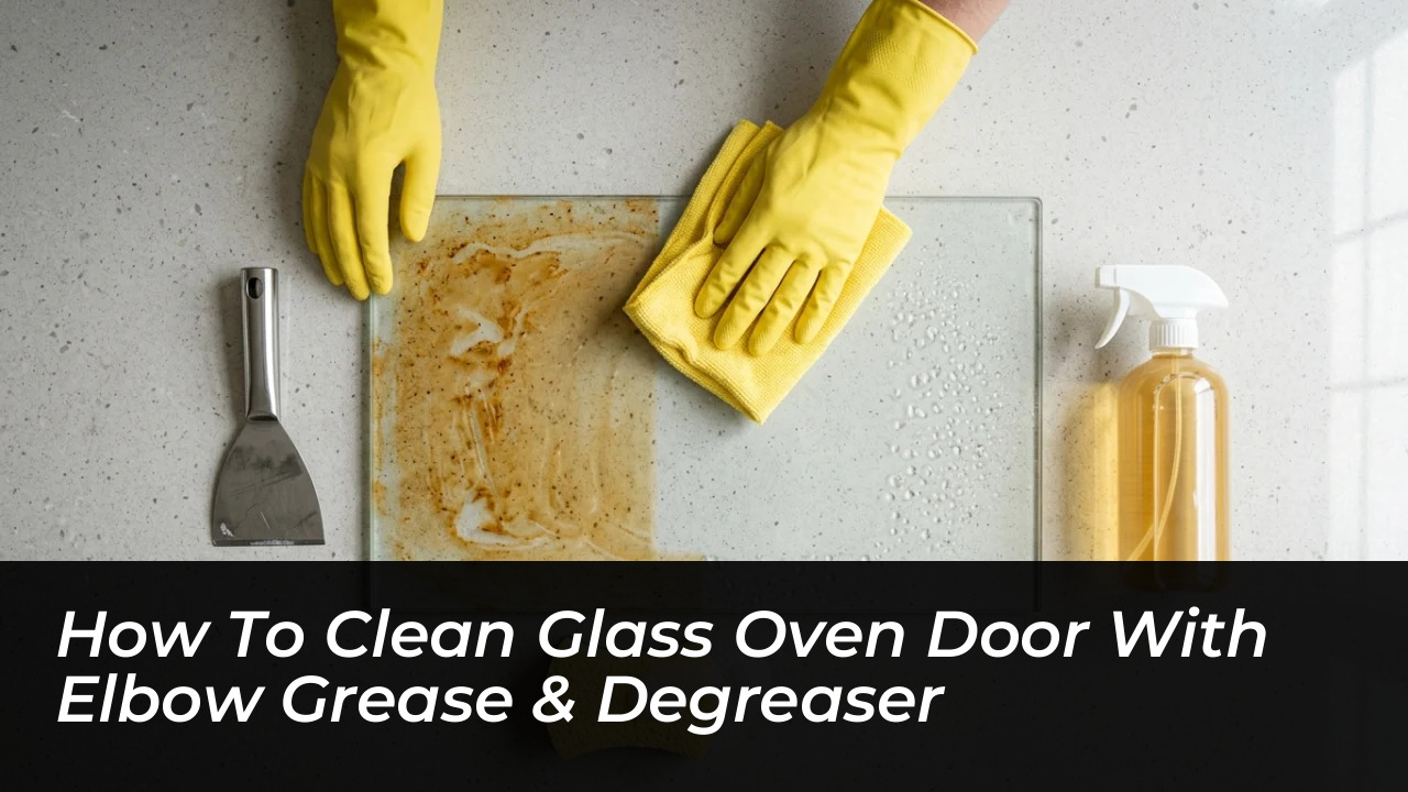 how to clean glass oven door with elbow grease degreaser C6Kf
